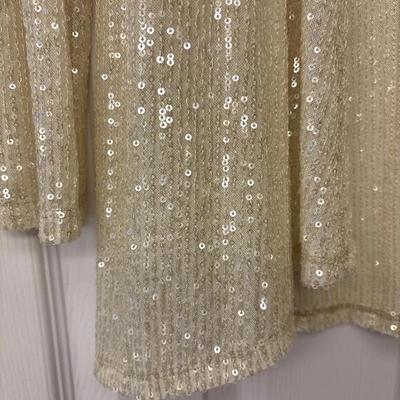 Altar'd State Ivory Open Duster Cardigan Size L. Holiday, Wedding, Party. - Picture 2 of 7